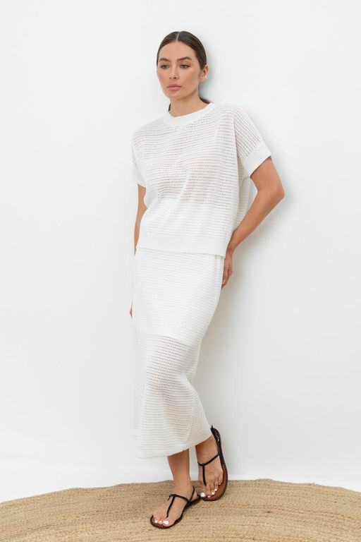 VERY NEAT _ ЕВ 733/молочный юбка жен