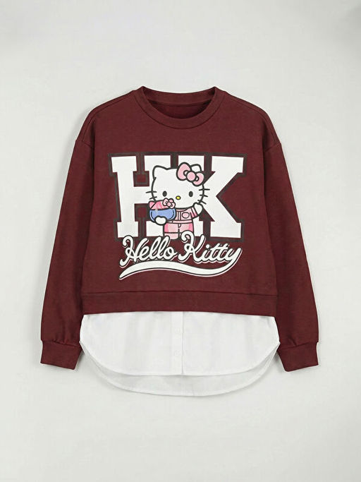 Hello Kitty Bask?l? K?z ?ocuk Sweatshirt ve Tayt