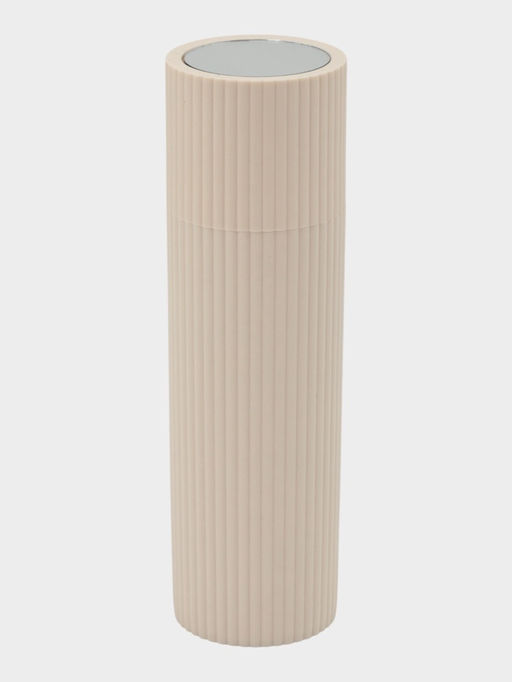 Цена за 2 шт. Футляр для зубной пасты и щетки с зеркалом. цвет бежевый