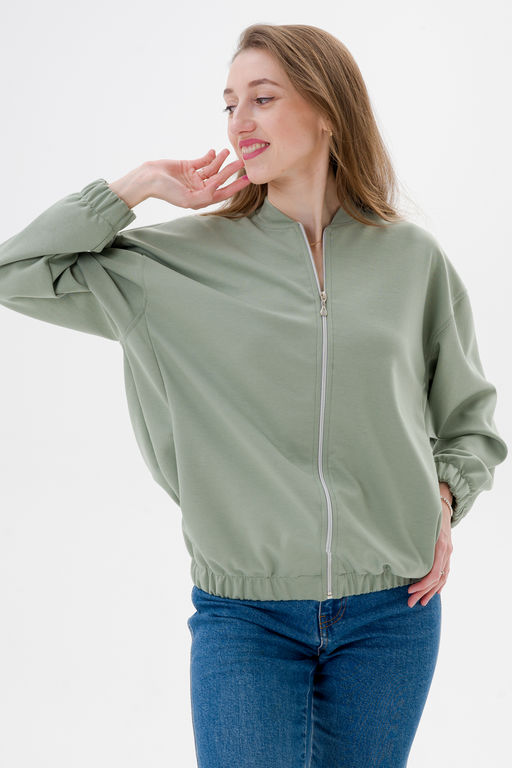 Бомбер из коттон фита полынь макси - Амадэль фото 7