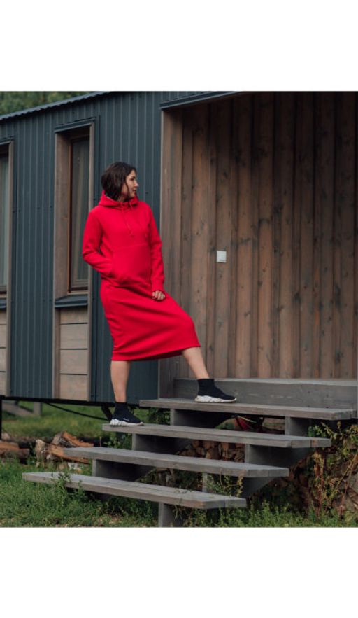 Платье С НАЧЕСОМ футер 3х нитка ПЕНЬЕ - Knitka wear фото 2