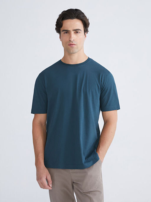 Bisiklet Yaka Penye Erkek Ti??rt