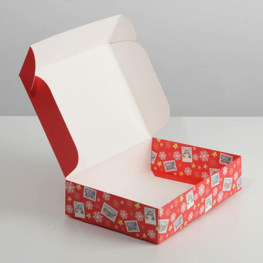 Коробка подарочная новогодняя складная «Почта», 21 х 15 х 5 см, Новый год