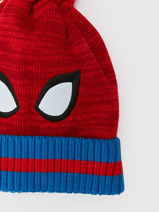 Spider-Man Lisansl? Ponponlu Erkek ?ocuk Triko Bere