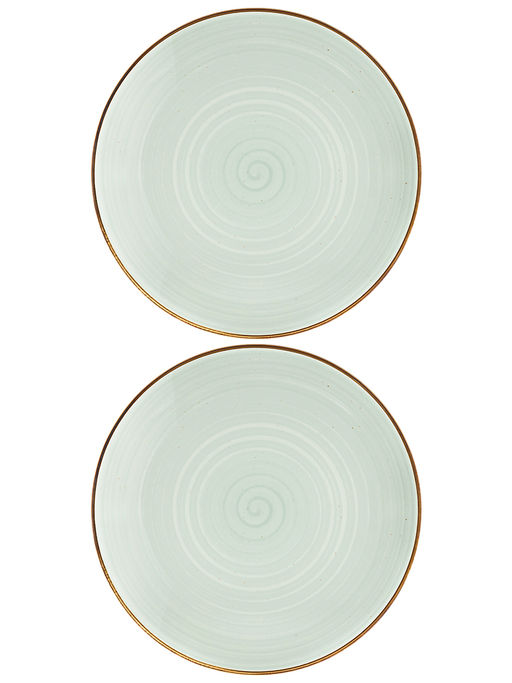 Набор тарелок обеденных 2 пр. 25,5*25,5*2,5 см Кантри Крафт светло-зеленый, фарфор - Elan gallery фото 4