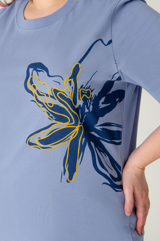 Арт. 3-1151 Футболка женская 50-58 (5 шт) Цвет:сиреневый - Калинка фото 19