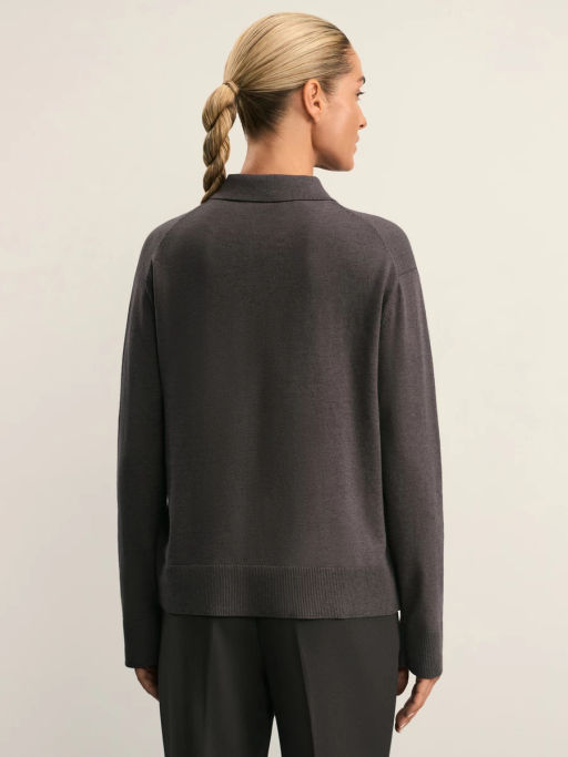 Джемпер поло на пуговицах / Zarina  фото 5