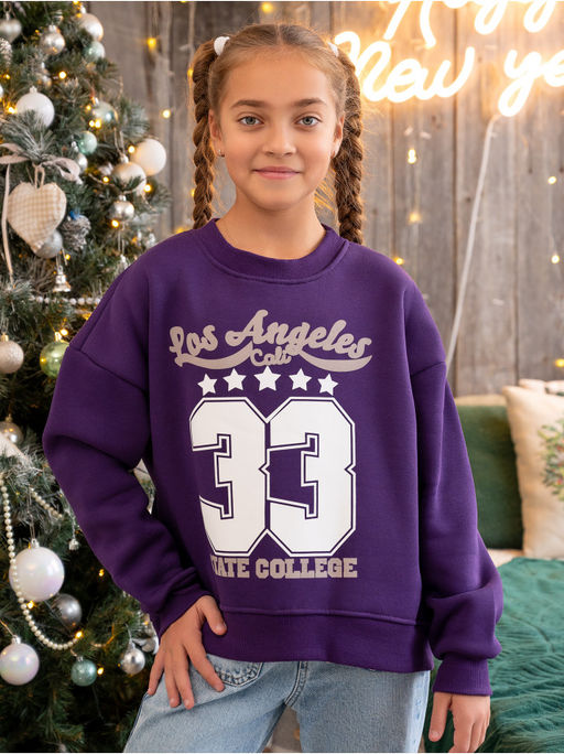 Свитшот 33 детский девочка графит - София фото 17