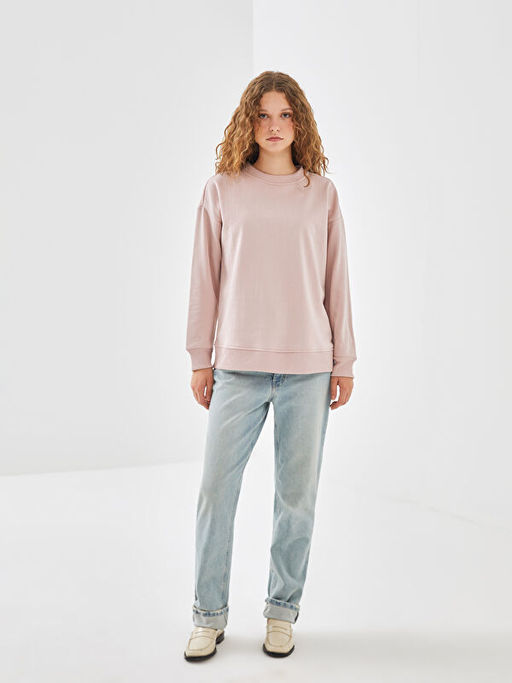 Bisiklet Yaka Kad?n Sweatshirt