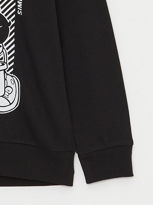 Nostaljik Maymun Bask?l? Uzun Kollu Erkek ?ocuk Hoodie - Waikiki фото 3