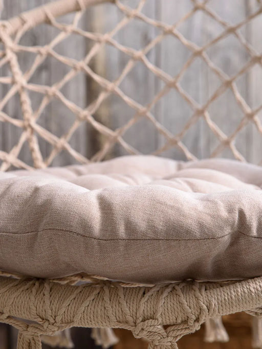 Подушка в кресло кокон и качели PR 60х60 см, рогожка, круглая, Bio-Line