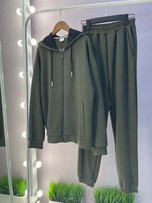 265ПМ Костюм мужской на молнии, хаки (3хнитка петля) - Knitka wear фото 3