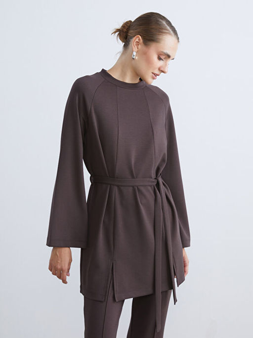 Bisiklet Yaka Kad?n Sweatshirt Tunik
