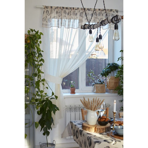 Тюль с подхватом и ламбрекеном Healthy life 250х200см, 100% п/э, вуаль - Этель фото 8