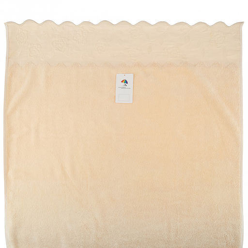 Полотенце махровое "Утренняя роза" 70х140см, хлопок 100%, бежевый (Китай)