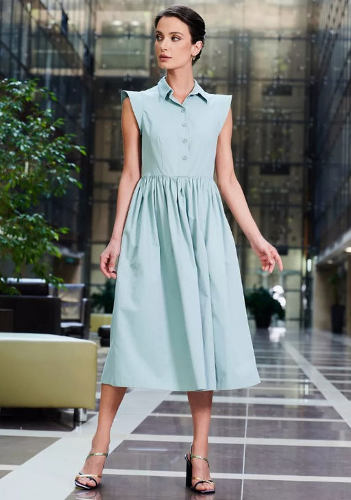 Платье хлопок OD-796-1 св.зеленое OD-796-1