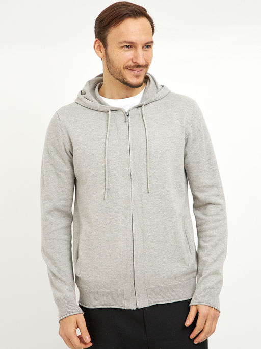 кардиган мужской хлопковый на молнии и с капюшоном - Glenfield фото 5
