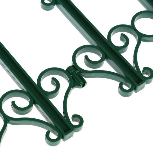 Ограждение декоративное, 25×180 см, 5 секций, пластик, зелёное, «Классика»