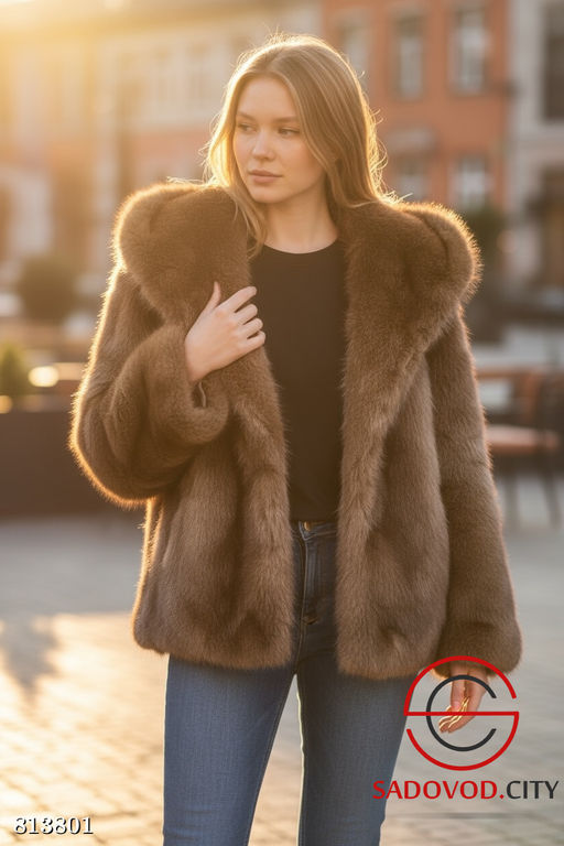 Шуба женская из искусственного меха