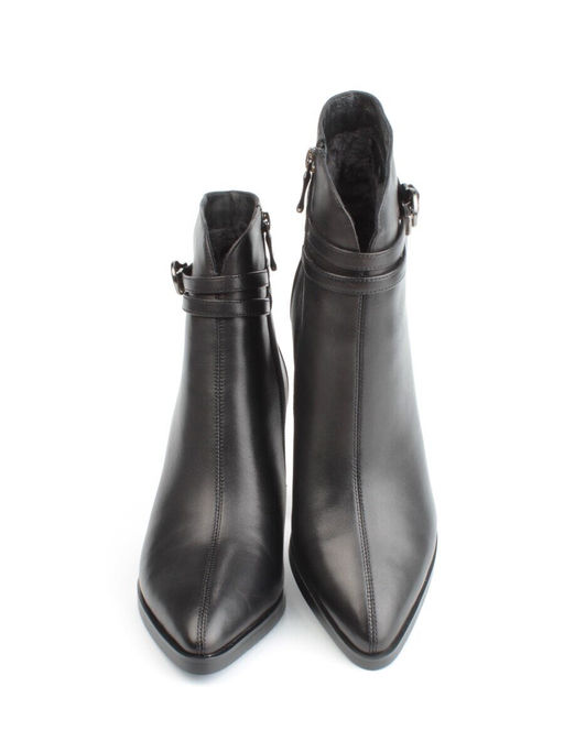 04-M3-L835 BLACK Ботильоны зимние женские (натуральная кожа, натуральный мех) - Фабричный китай фото 9