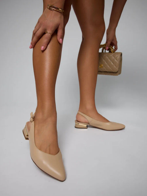 Туфли жен. открытые бежевые, 706042-5, нат.кожа