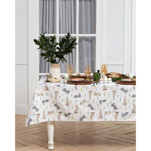 Скатерть пасхальная, Доляна Fluffy bunnies 220х144 см, 100% хлопок, 164 г/м2  фото 15