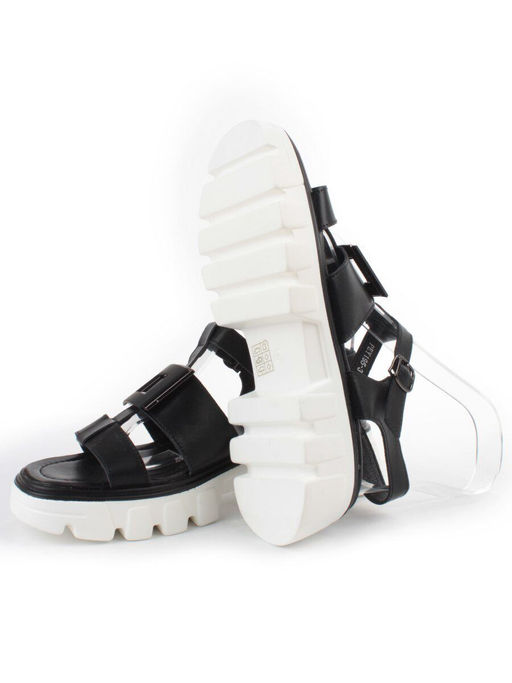 08-PEY195-3 BLACK Босоножки женские (натуральная кожа) - Фабричный китай фото 13