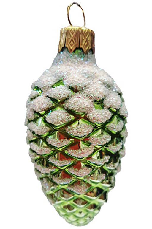 (цена за 3 шт) Елочное украшение Шишка в снегу Ф2-90/82 - Коломеев фото 2