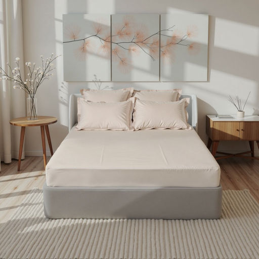 Простыня на резинке Этель Pearl 200*200+30 см , 100% хлопок, перкаль (300 нитей)  фото 6