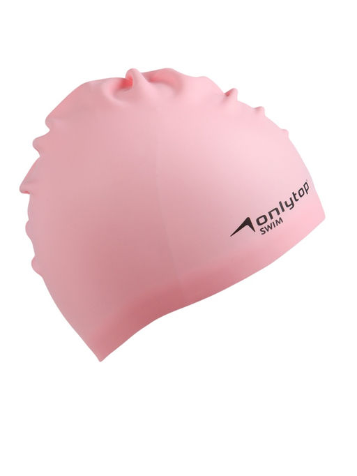 Шапочка для плавания взрослая, силиконовая, 46 гр, розовая