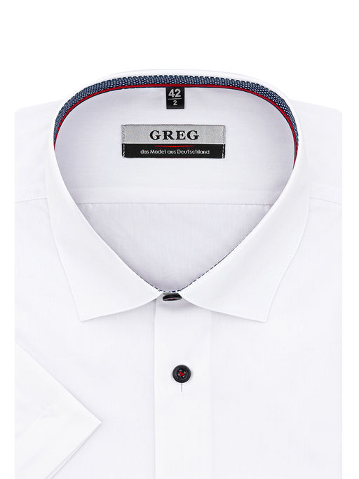 Сорочка мужская короткий рукав GREG 100/209/WH/ZV/8p