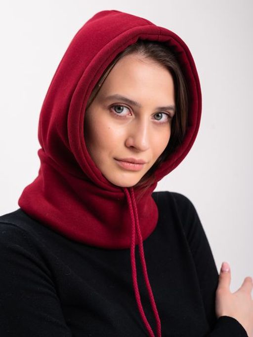 Капюшон трикотажный бордо - Yollochka фото 2