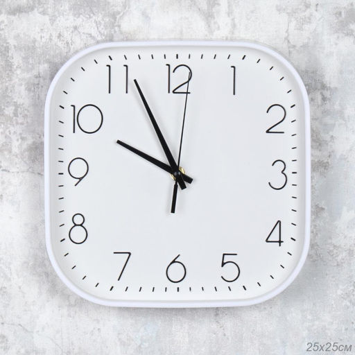 Часы настенные 25 см белые / Y8025T6-3 /уп 40/ - ГалеонТрейд фото 2