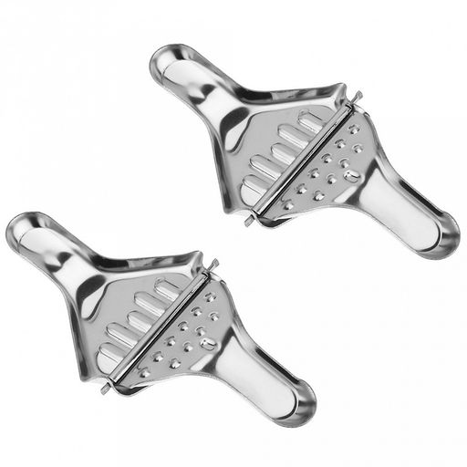 Соковыжималка для лимона из нержавеющей стали, 6,6х8х3,5см, ручная, 2 штуки, в блистере (Китай)