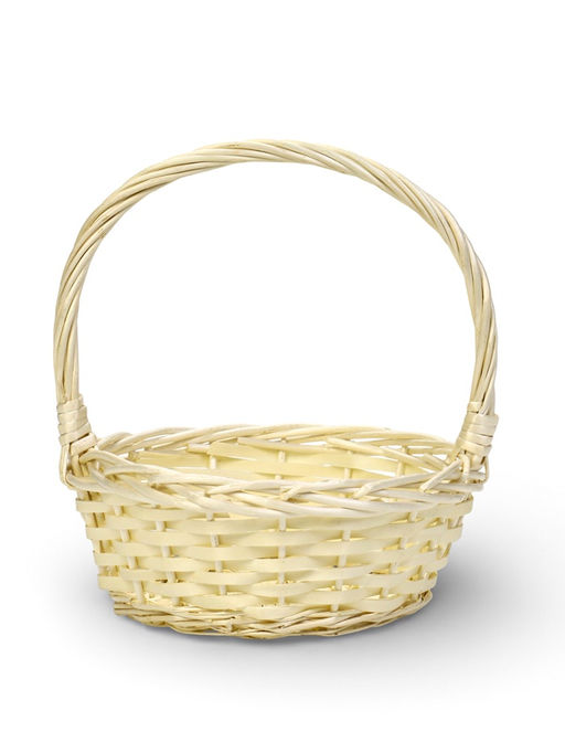 Корзина плетёная для хранения Rama, с ручкой, бежевая, набор 3 шт.