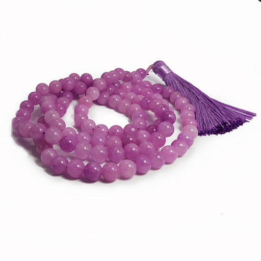 Четки из камня 108 бусин Кунцит Притягивает удачу в денежных делах - Сандаловый дом фото 3