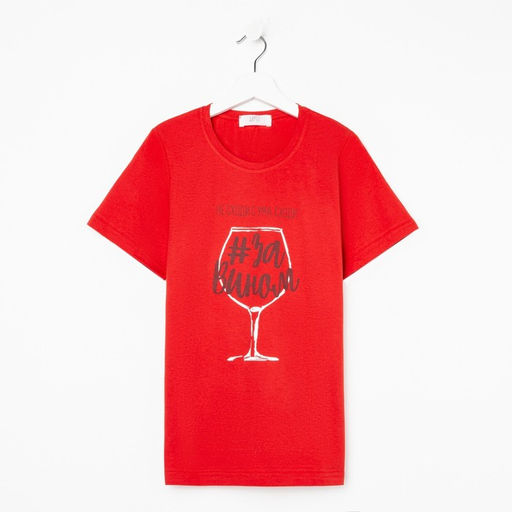 Футболка женская MIST «За вином», размер 40-42