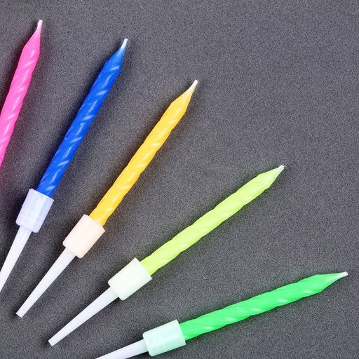 Набор для украшения торта: топпер С днём рождения, 1 шт., 10 свечей - Страна карнавалия фото 2