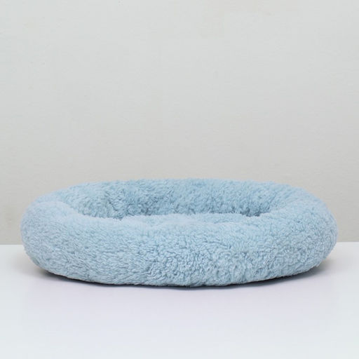 Лежанка для собак и кошек Уют, мягкий мех, 45 х 35 х 11 см, голубая - Пижон фото 10