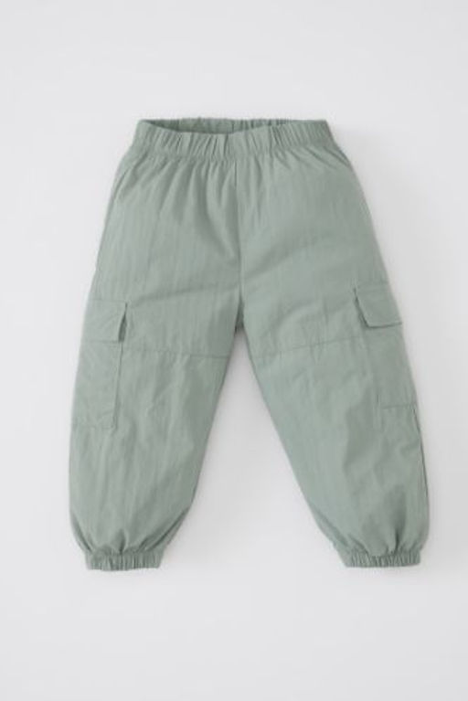 K?z Bebek Kargo Fit Beli ve Pacas? Lastikli Jogger Parasut Pantolon