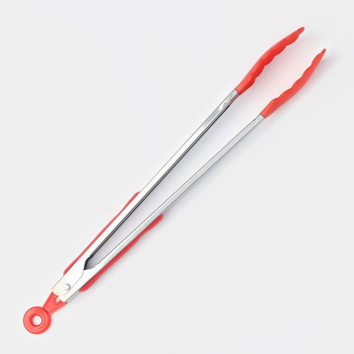 Щипцы кухонные Доляна «Лист», 35×3.5 см, красные
