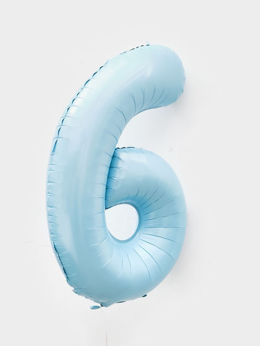 Цена за 2 шт. Воздушный шар фольгированный 40" "6" небесно-голубой цвет
