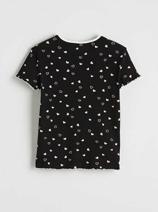 Bisiklet Yaka K?z ?ocuk ?ortlu Pijama Tak?m