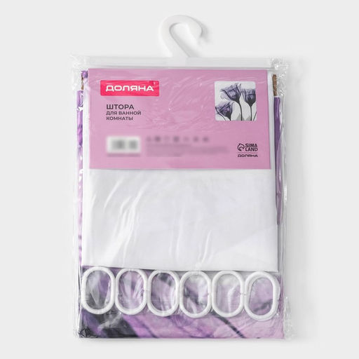 Штора для ванной Доляна «Магические цветы», 180×180 см