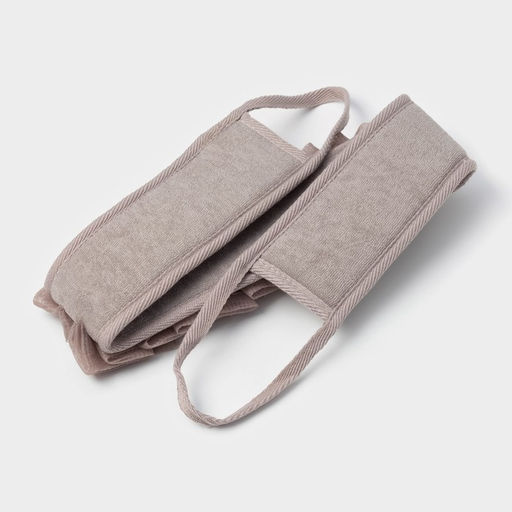 Мочалка для тела массажная Доляна «Афродита», 70×7.5 см, коричневая