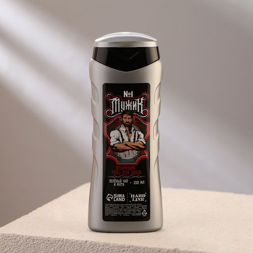 Подарочный набор Настоящий мужик, гель для душа 250 мл, аромат ледяная свежесть, шампунь 250 мл, аромат взрыв прохлады