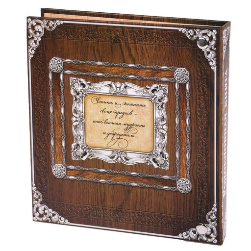 Родословная книга с рамкой под фото «Родословная книга», под дерево, 50 листов, 21.5×23.7 см