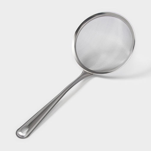 Сито для просеивания с ручкой Доляна «Фире», d=13 см, нержавеющая сталь, серебристое