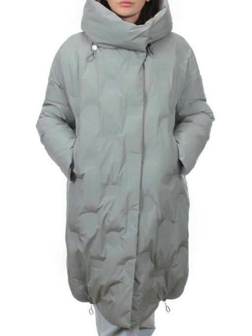302 GRAY/LT. BLUE Пальто зимнее стеганое женское (200 гр. холлофайбер) - Fashion фото 3