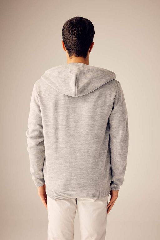 Толстовка на молнии с капюшоном стандартной посадки - Defacto фото 5